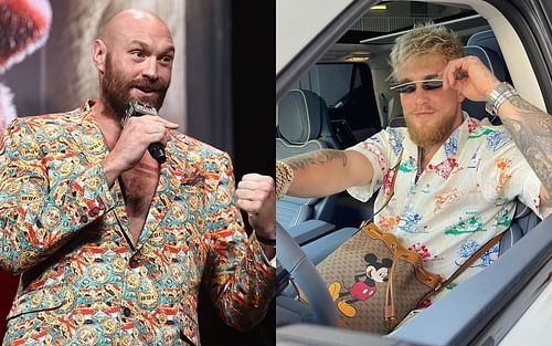 Tyson Fury (left), Jake Paul (right) [Images Courtesy: @gypsyking101 @jakepaul on Instagram]