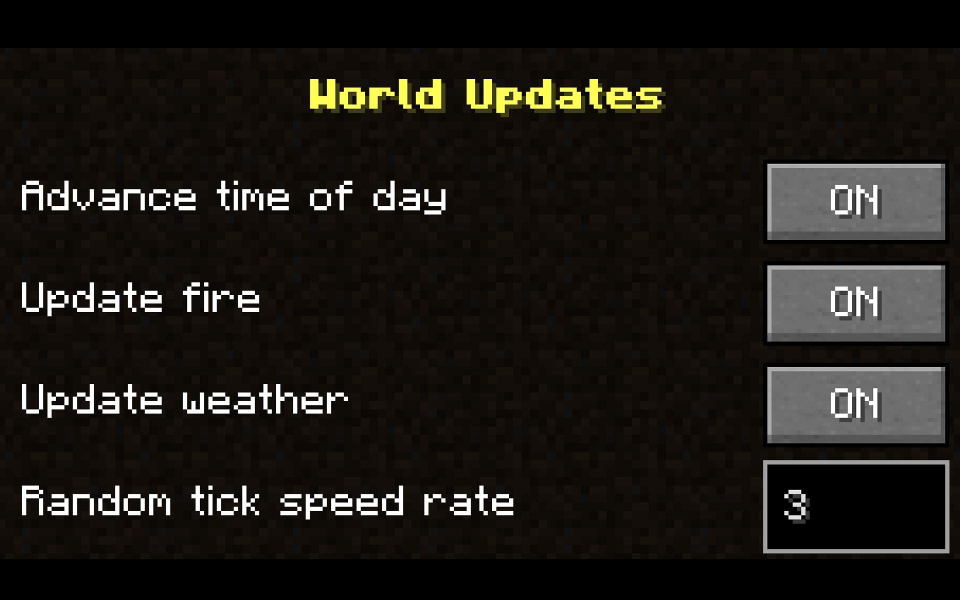 World settings in Java Edition (Image via Minecraft)