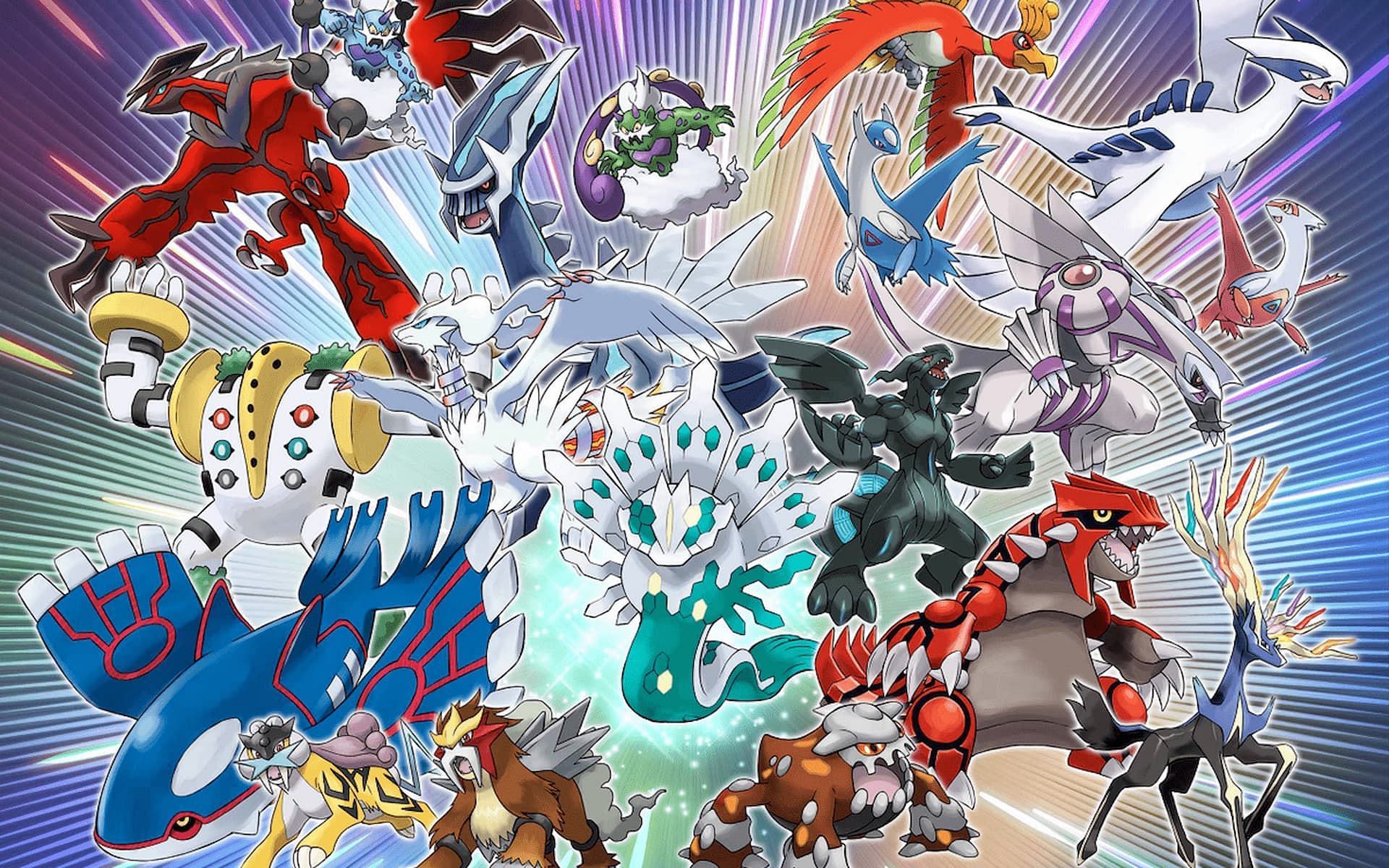 Several Legendary Pokemon. (Image via The Pokemon Company)