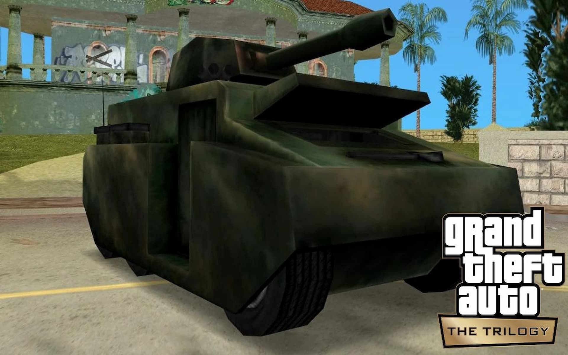 A tank in the GTA Vice City remaster. (Image via Rockstar Games)