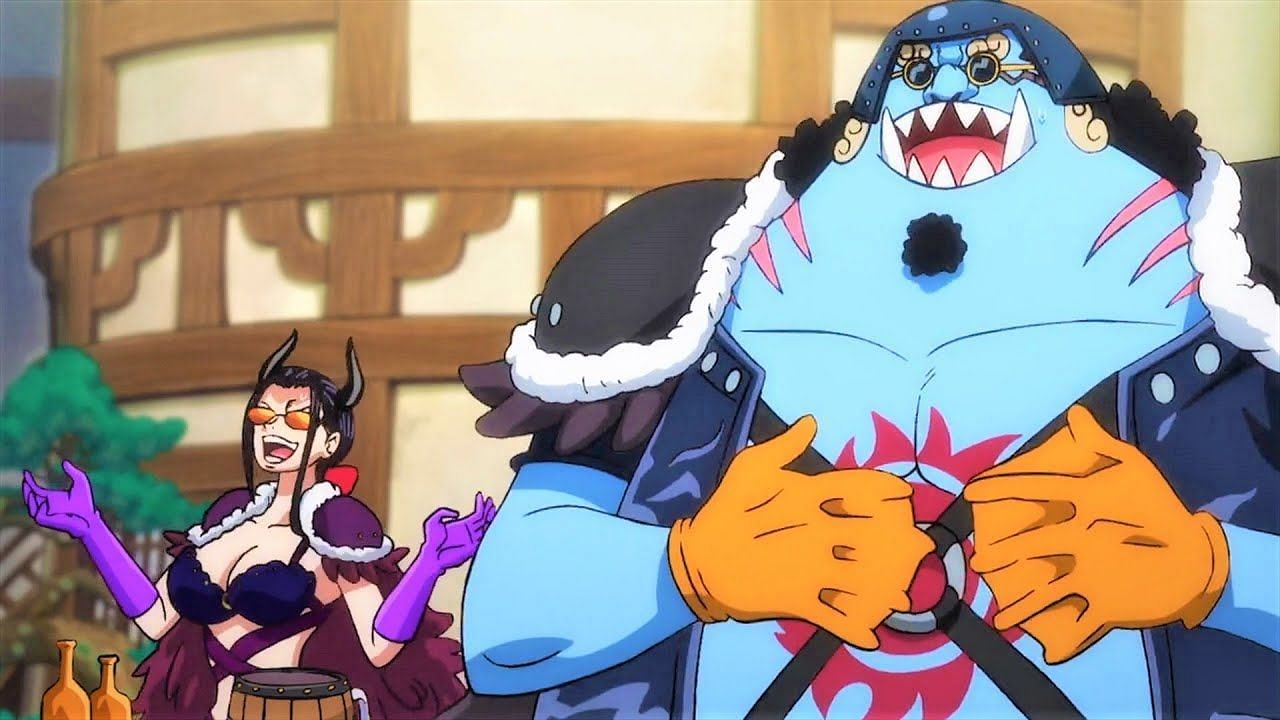 Jinbe and Robin in their Beast Pirate costumes at the beginning of the Onigashima raid (Image via Toei Animation)