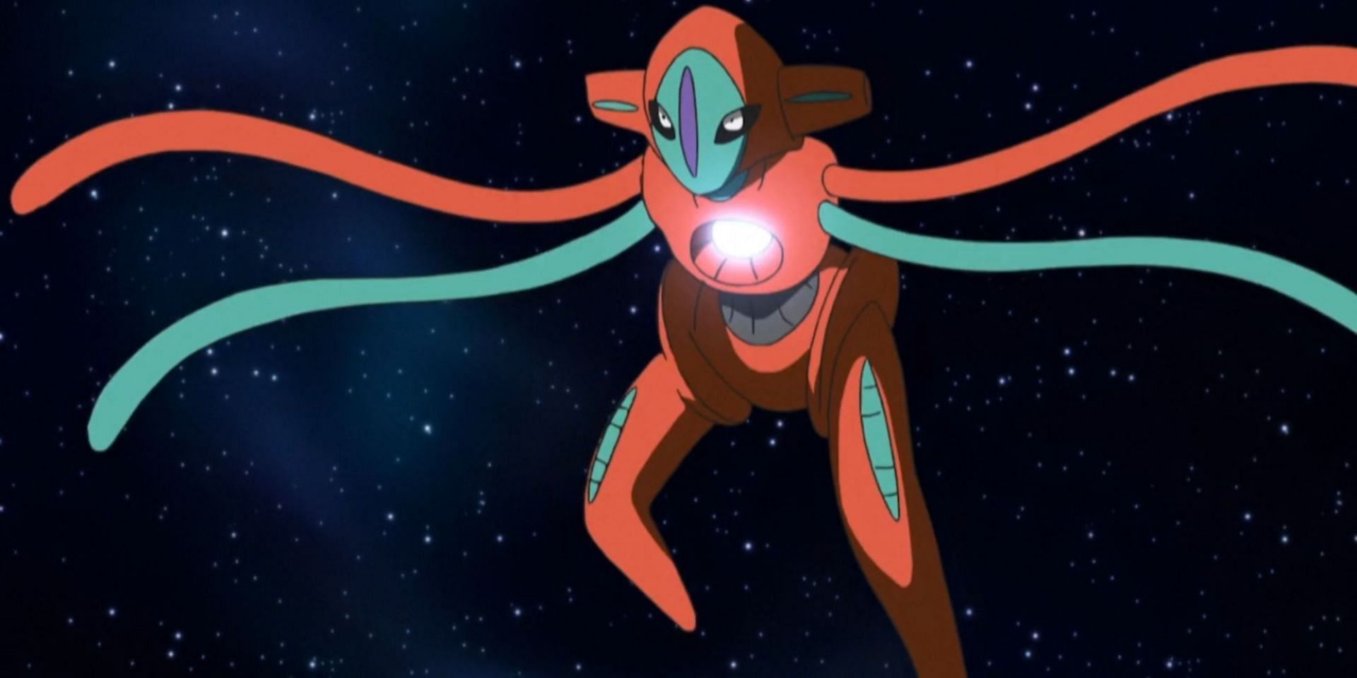 Deoxys in the anime. (Image via The Pokemon Company)