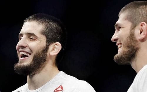 Islam Makhachev (left) & Khabib Nurmagomedov (right) [Image Credits- MMA Fighting]