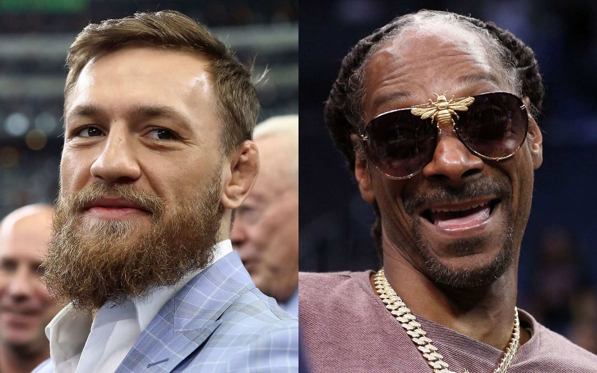 Conor McGregor (left) and Snoop Dogg (right)