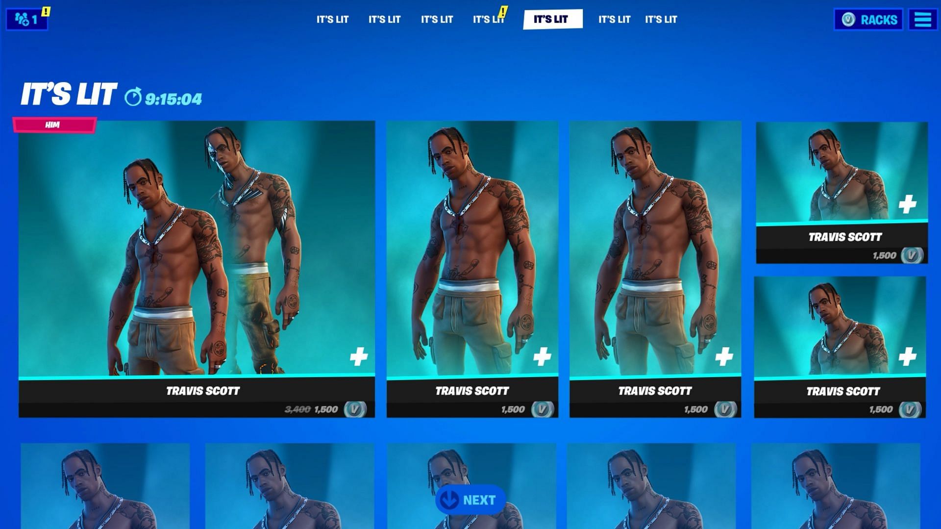 Fortnite is about to remove Travis Scott&#039;s cosmetics from the in-game shop following the Astroworld festival (Image via Epic Games)