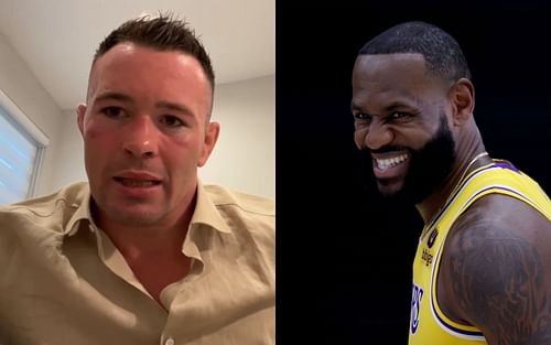 Colby Covington (left) via. YouTube/MMANews; Lebron James (right)