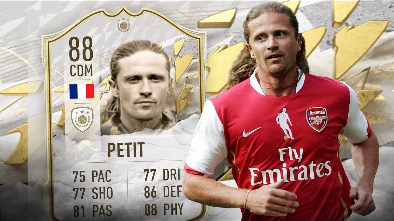 Emmanuel Petit Mid Icon SBC is live in FIFA 22 (Image via Youtube/Saulty04)