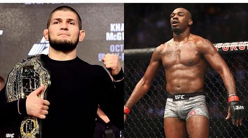 Jon Jones (left) and Khabib Nurmagomedov (right)