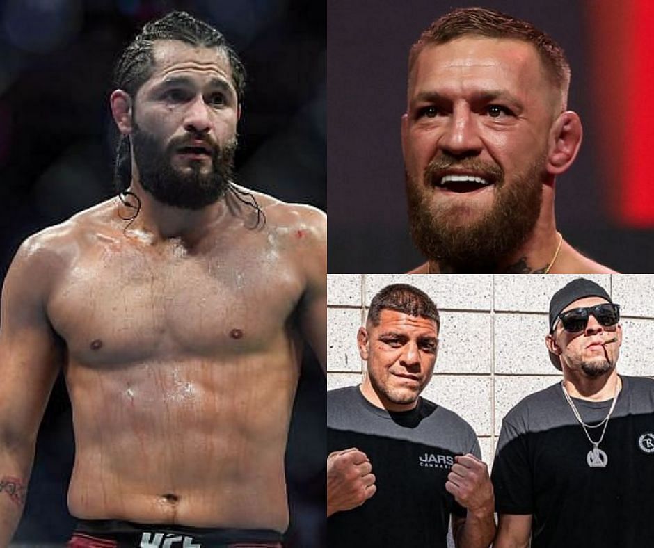 Jorge Masvidal (left) Conor McGregor (top) and the Diaz brothers (bottom)
