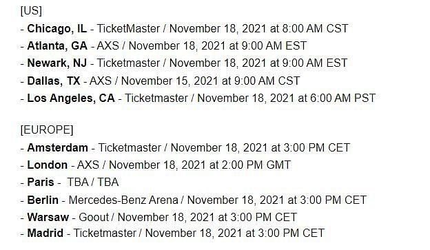 Ticket sale from official ticket vendors (Screenshot via MyMusicTaste website)