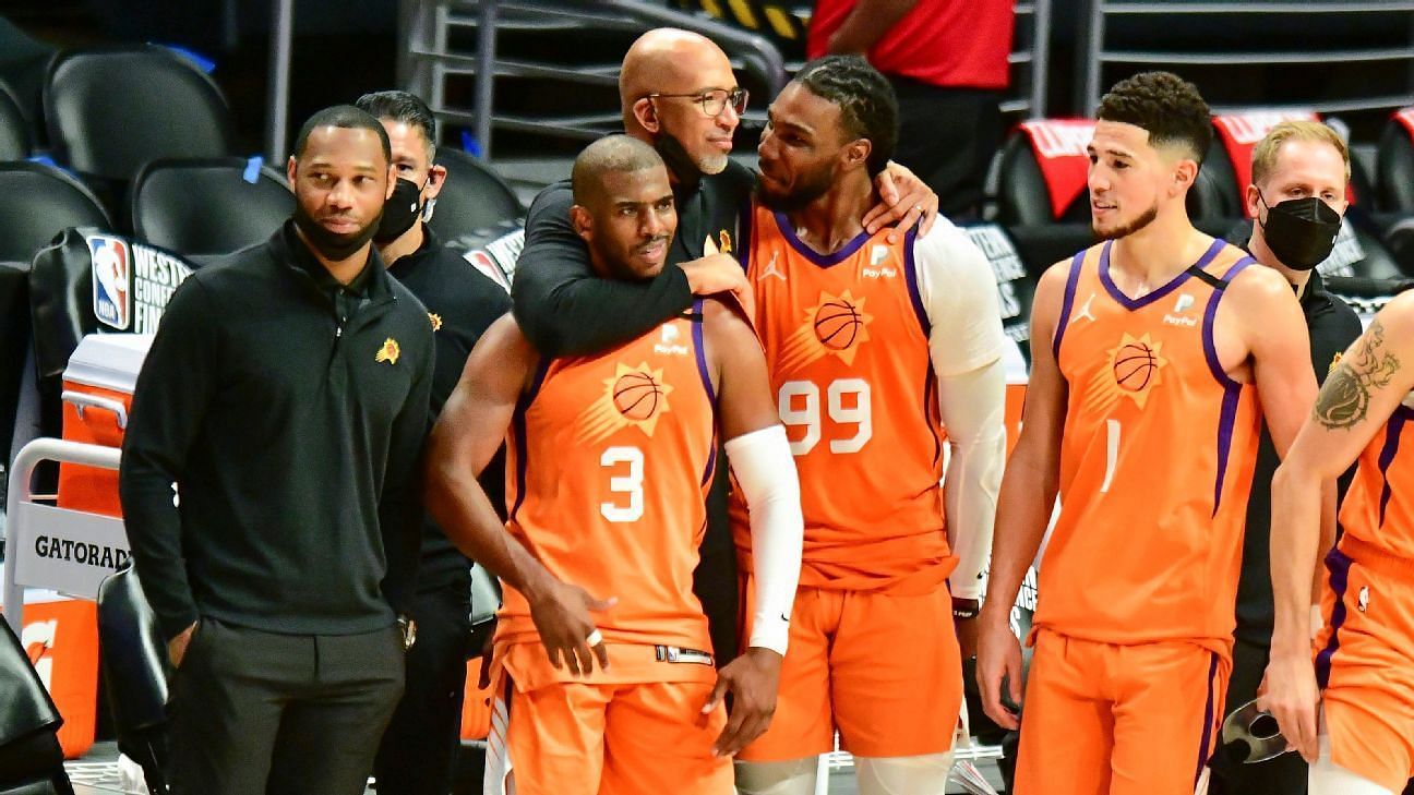 The Phoenix Suns are playing like the NBA Championship Finalist in their seven-game winning run. [Photo: ESPN]