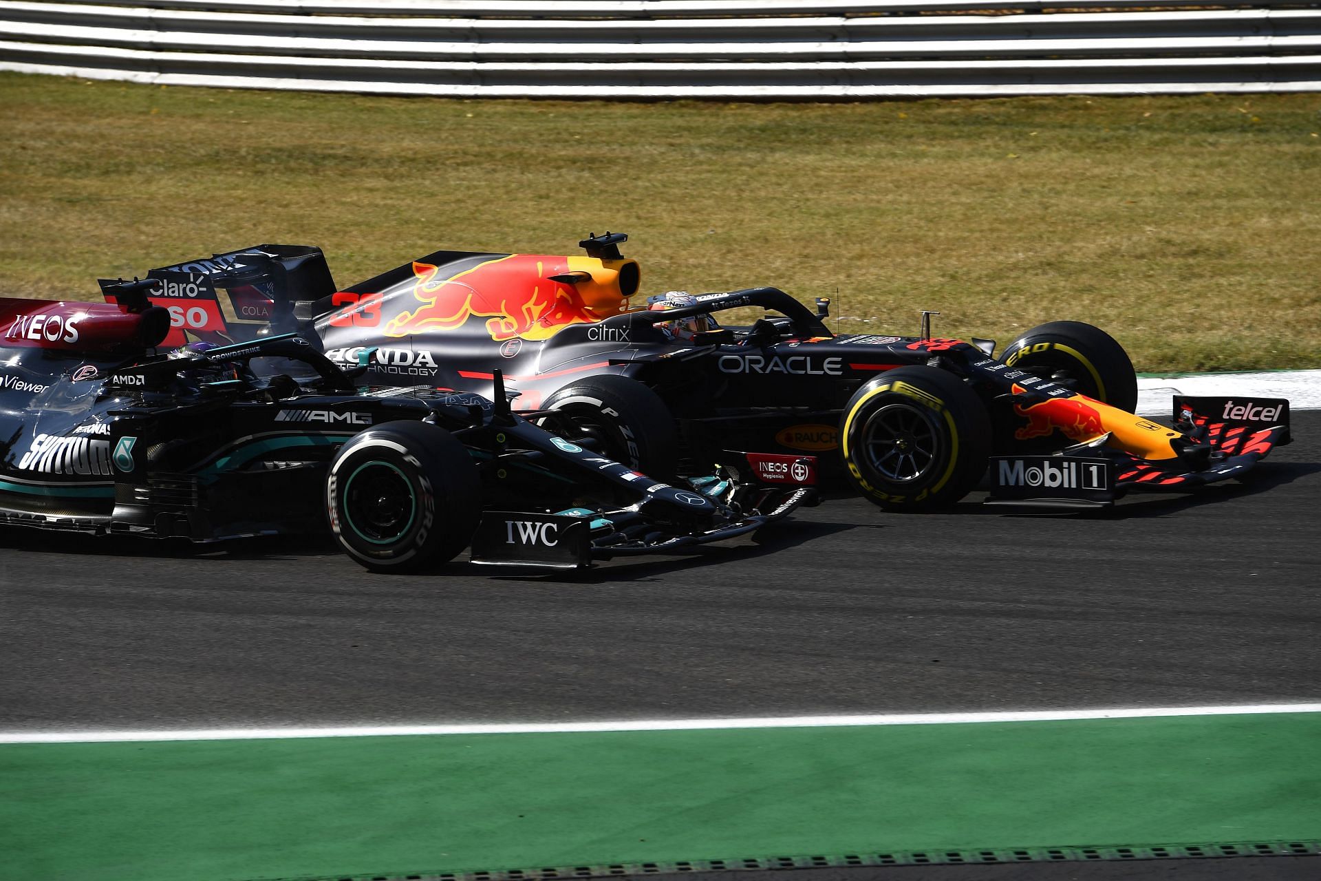 Lewis Hamilton and Max Verstappen will start on front row for the Brazil Grand Prix sprint. (Photo by Rudy Carezzevoli/Getty Images)