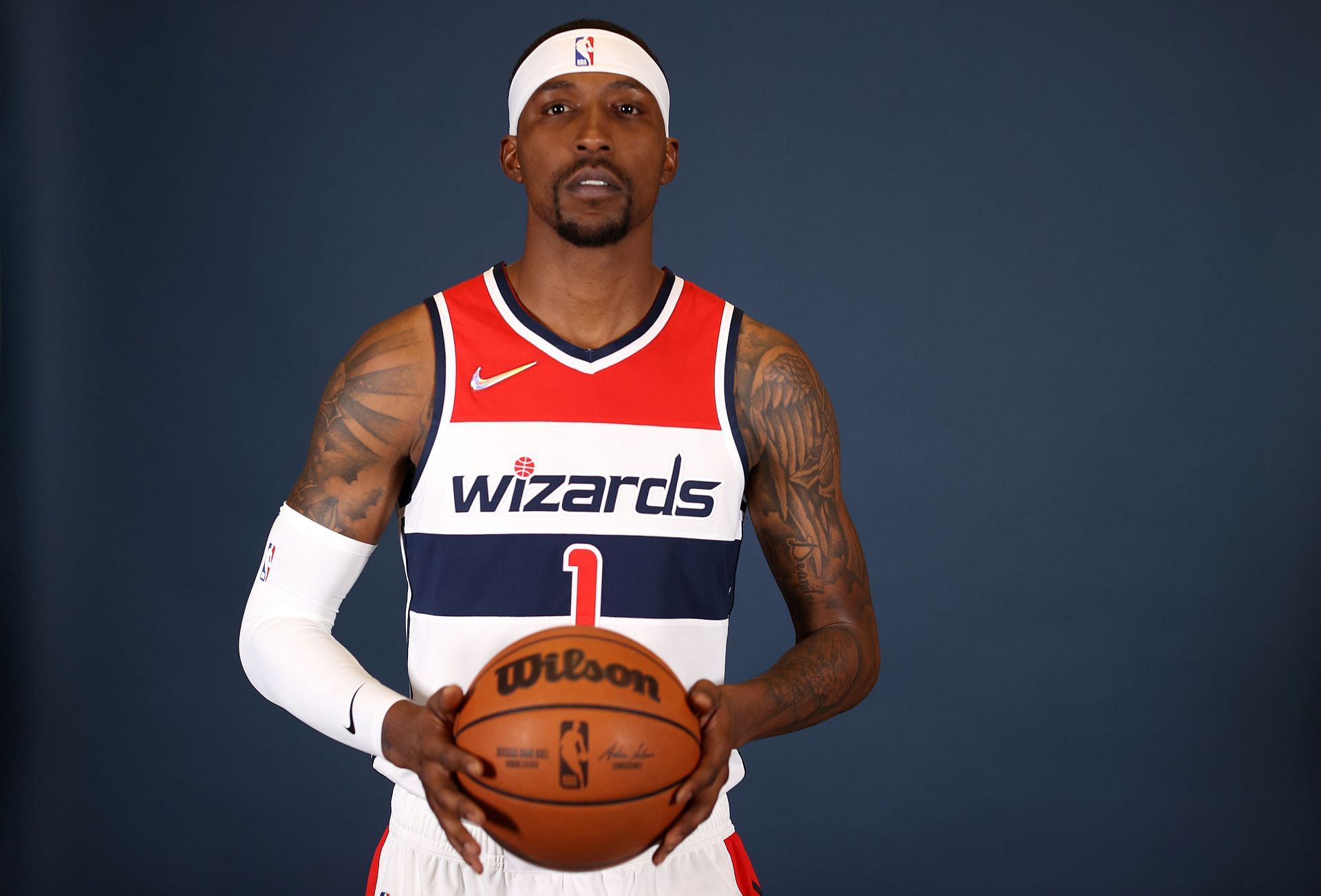 Kentavious Caldwell-Pope #1 of the Washington Wizards is a decent perimeter defender