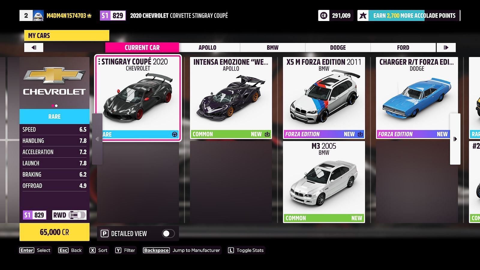 The game has more than 500 cars to choose from! (Screengrab from Forza Horizon 5)