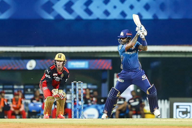 Suryakumar Yadav batting for Mumbai Indians in the IPL. Pic: IPLT20.COM