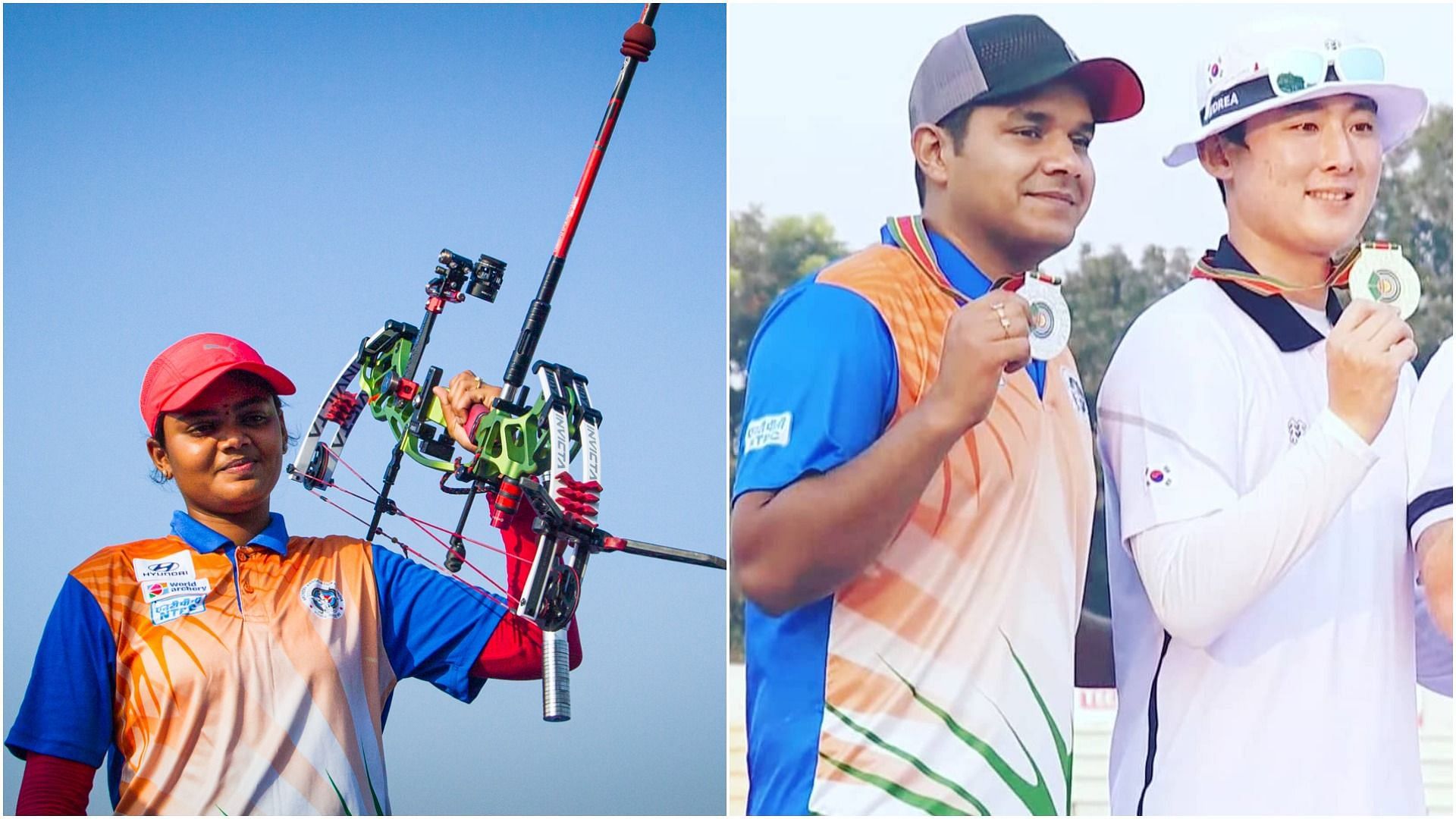 Jyothi Vennam and Abhishek Verma at the Asian Archery Championships, Dhaka. (Pic Credit: SAI)