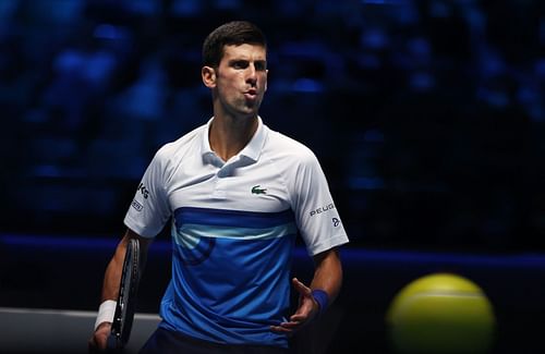 Novak Djokovic at the Nitto ATP World Tour Finals