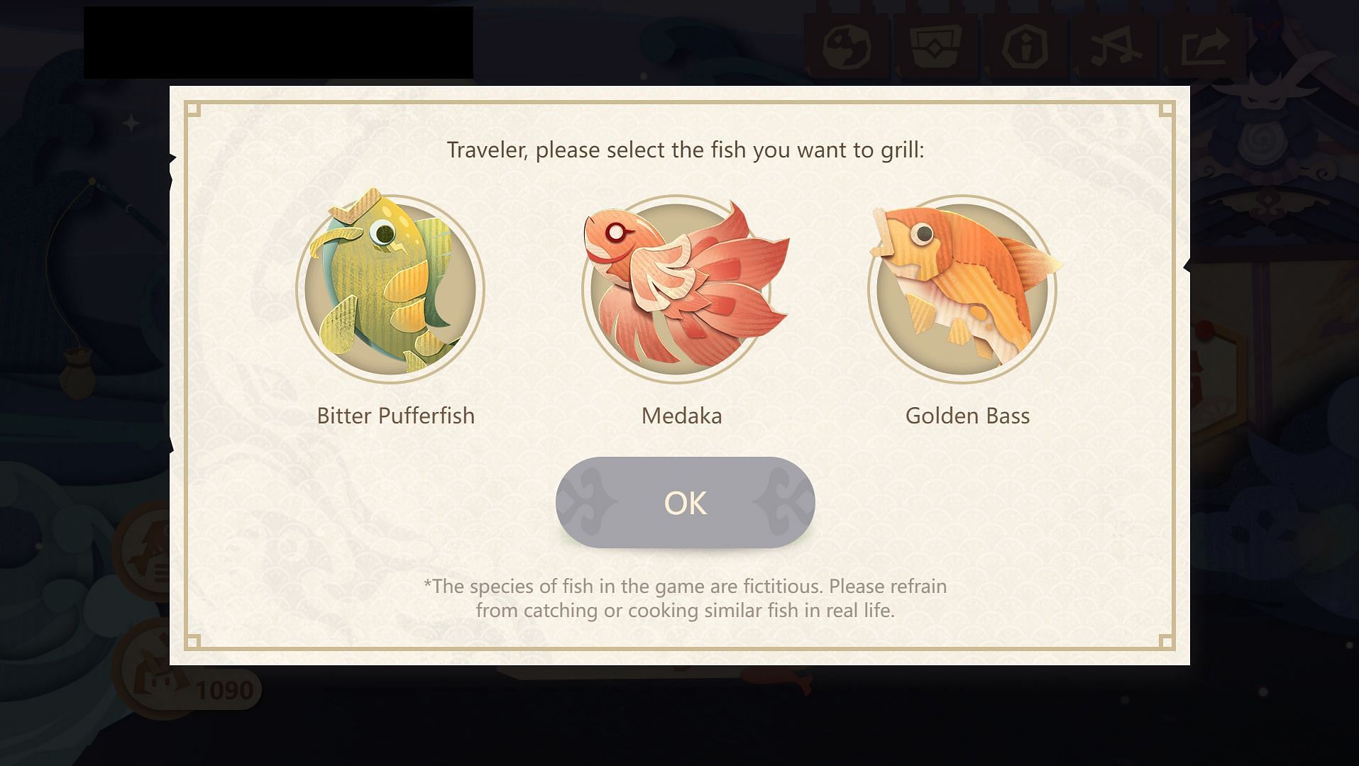 Choose any fish you want from three options (Image via Genshin Impact)