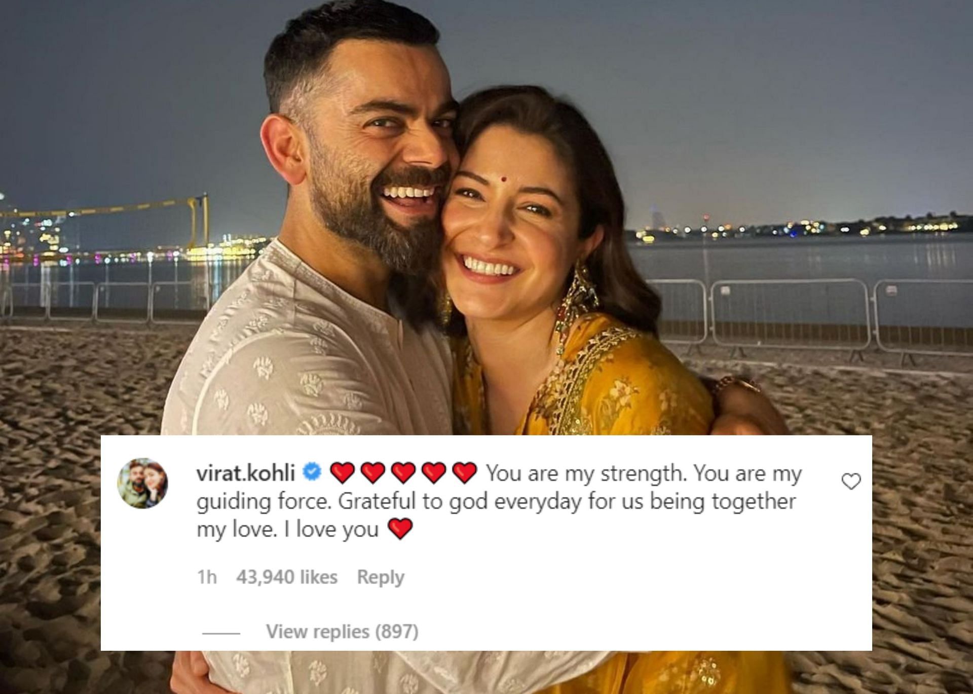 You are my strength, my guiding force" - Virat Kohli responds to an  adorable birthday wish from wife Anushka Sharma