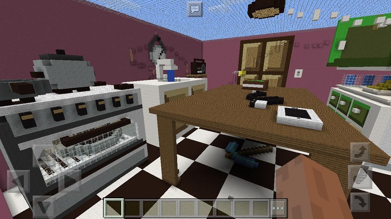 Kitchen Hide-and-Seek Map (Image via Minecraft)