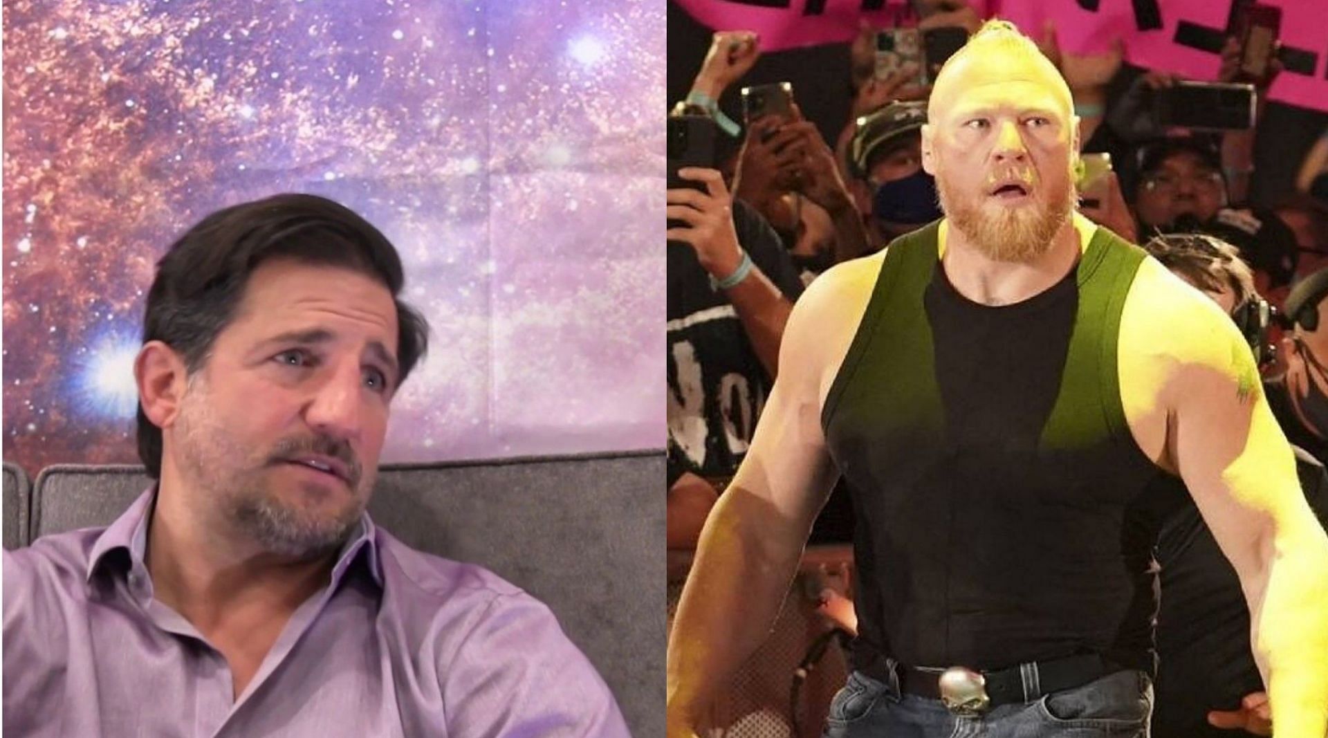 Disco Inferno (left) and Brock Lesnar (right)