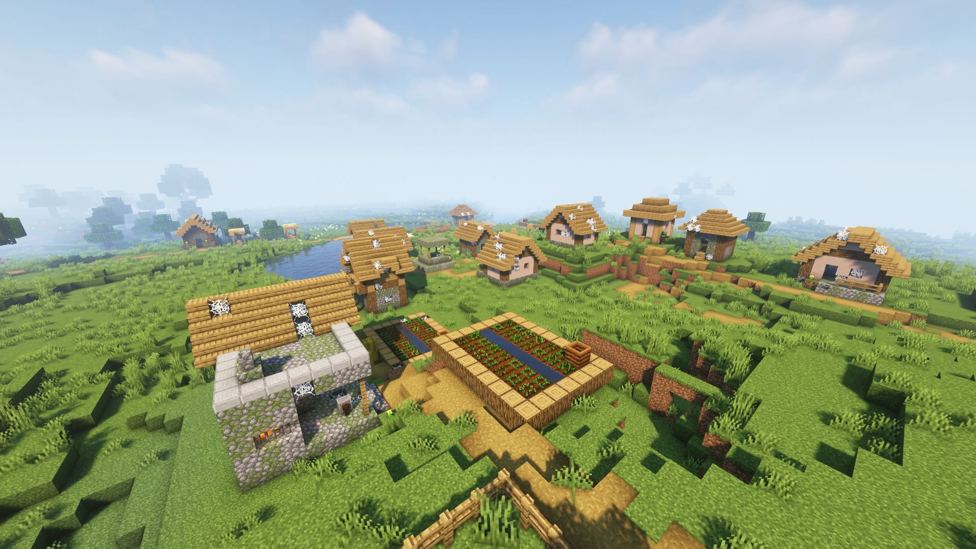 An abandoned village in the game (Image via Minecraft)