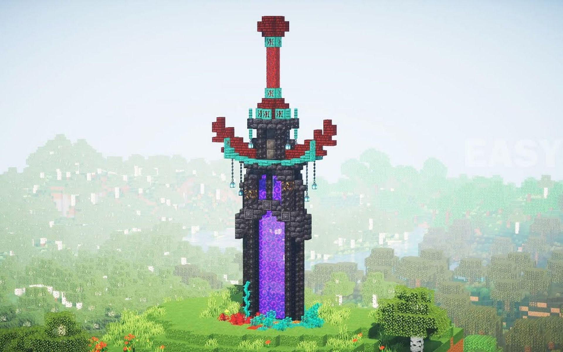 Players can build all sorts of things (Image via Minecraft)
