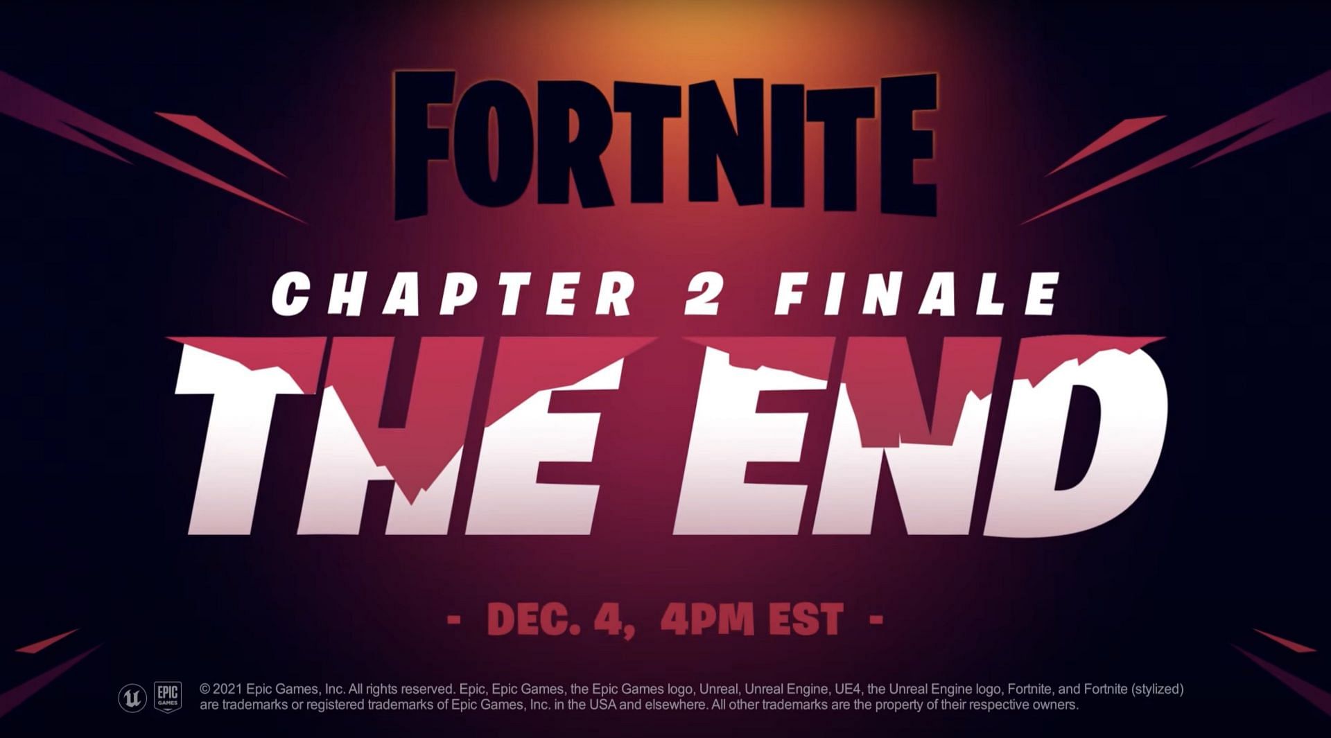 Fortnite is ending Chapter 2 on December 4 (Image via Epic Games)