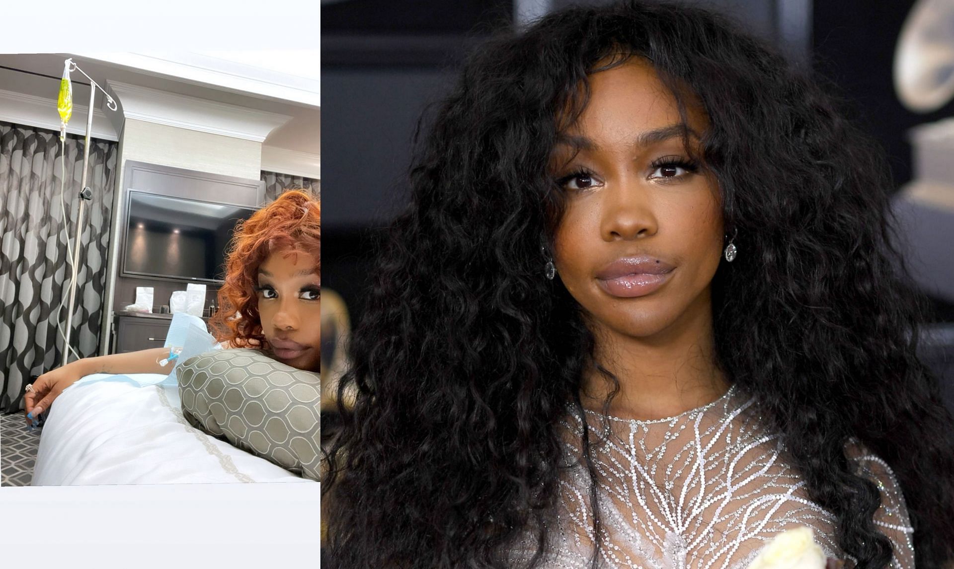 SZA and her tweet (image via Dimitios Kambouris/ Getty Images, and sza/Twitter)