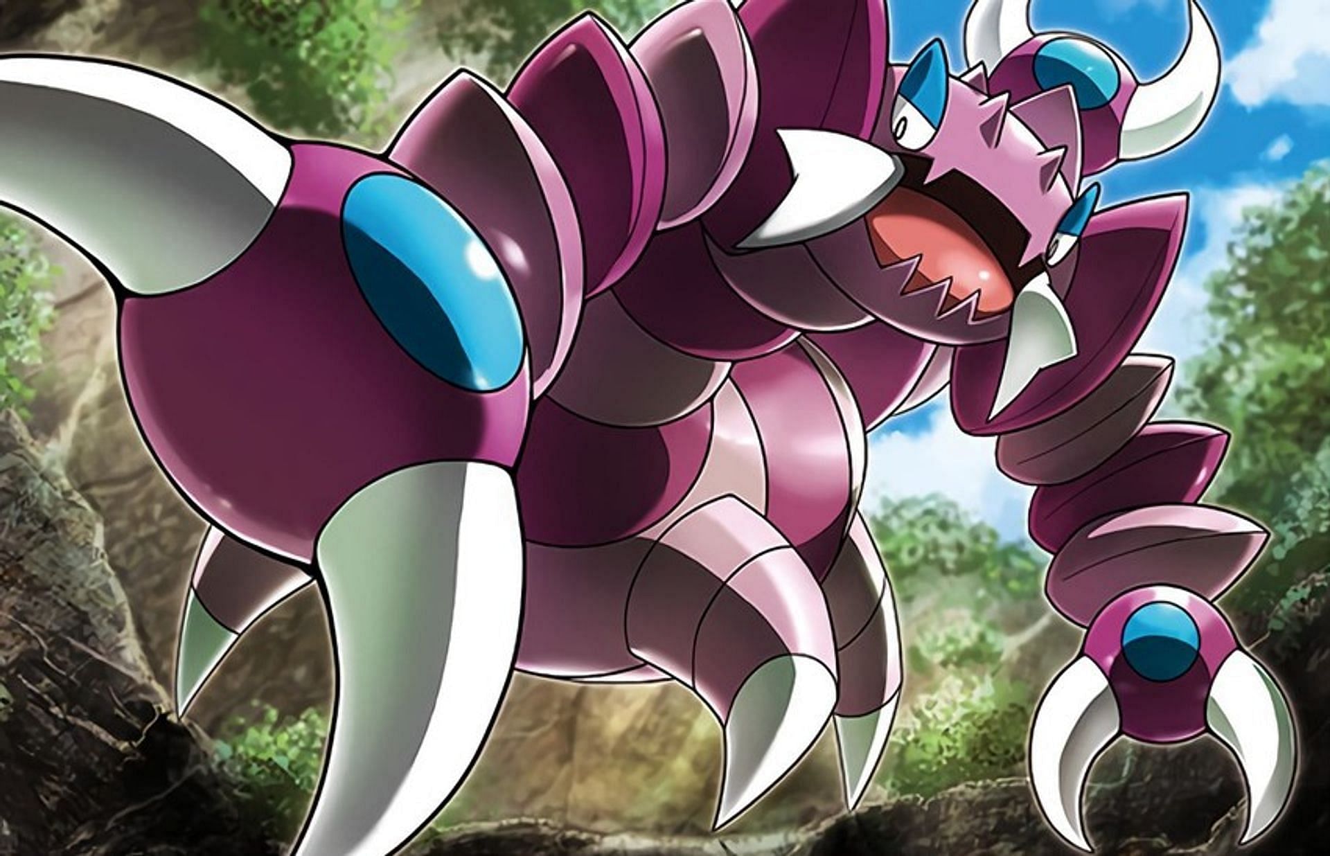 Drapion&#039;s Pokedex entry states that its head can rotate 180 degrees in order to eliminate blind spots. It also states that Drapion&#039;s claws release poison and have the power to shred through a car. (Image via The Pokemon Company)