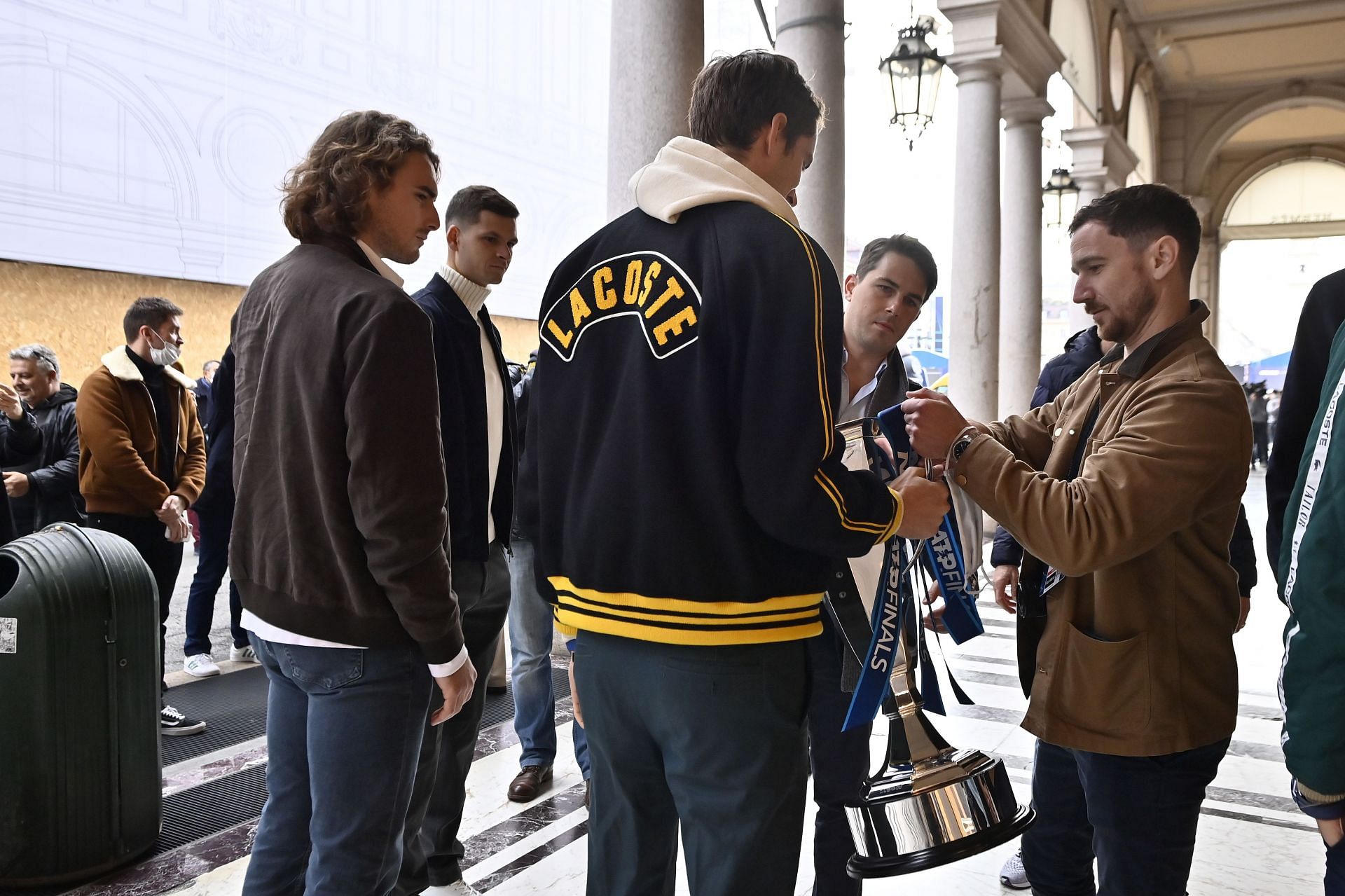 Daniil Medvedev with Stefanos Tsitsipas at Turin