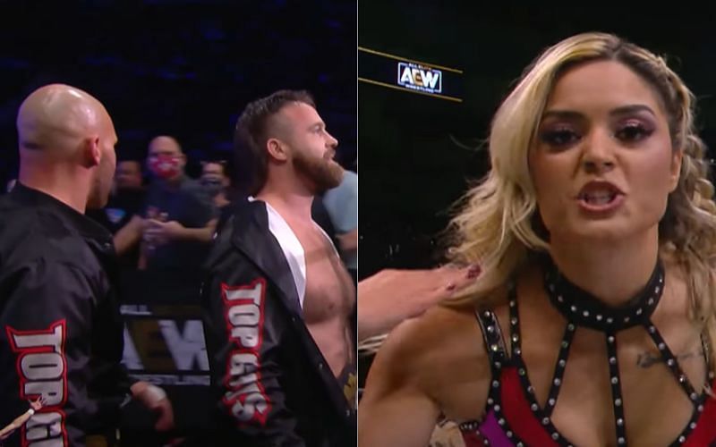 FTR making their way to the ring; Tay Conti sent a message to Britt Baker