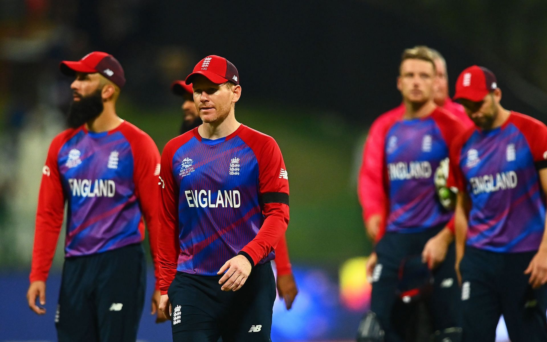 England cricket team after the loss to New Zealand. Pic: Getty Images