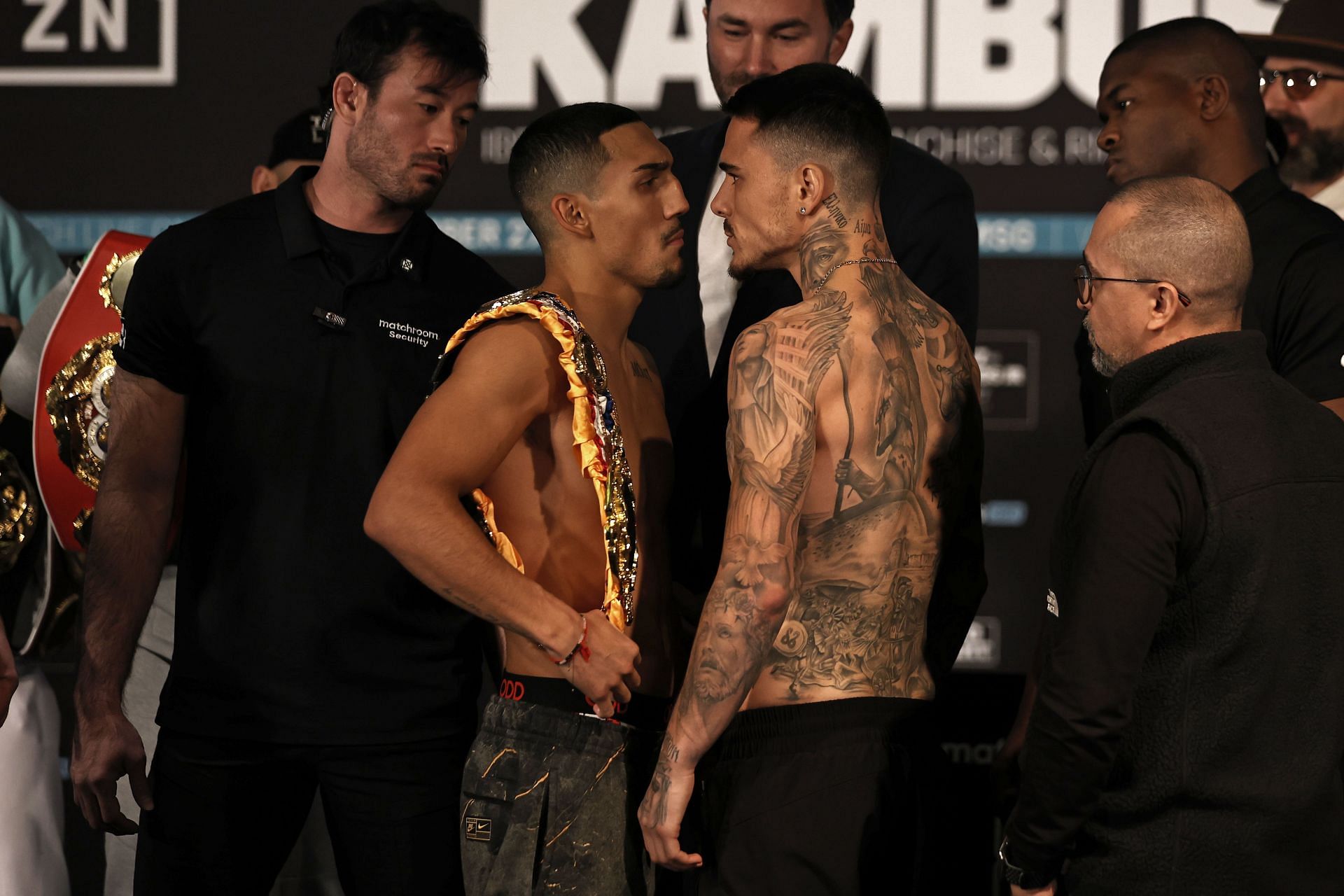 Photos: Teofimo Lopez, George Kambosos - Heated Final Press