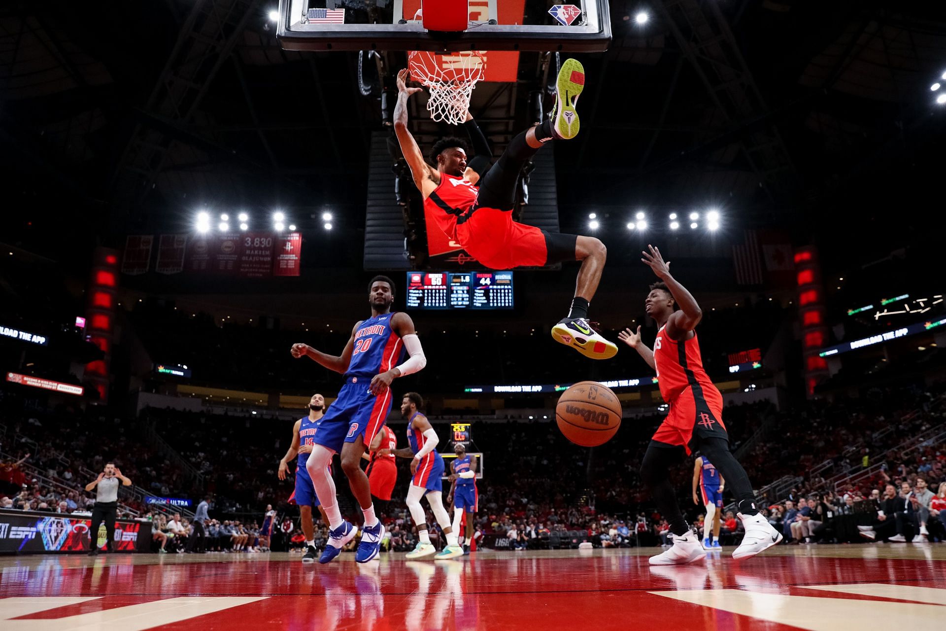 Scenes from the Detroit Pistons v Houston Rockets game