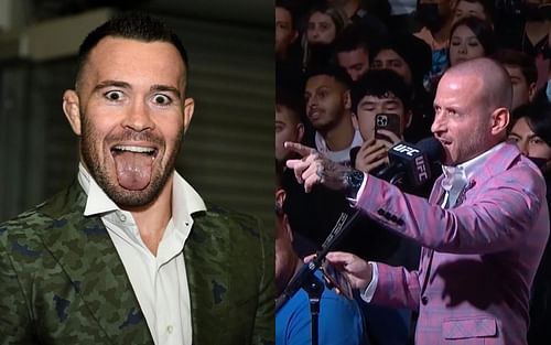 Colby Covington (left), Josh Cohen a.k.a 'Pink Suit Guy' (right) [Credits: @colbycovmma via Instagram, @UFC via YouTube]