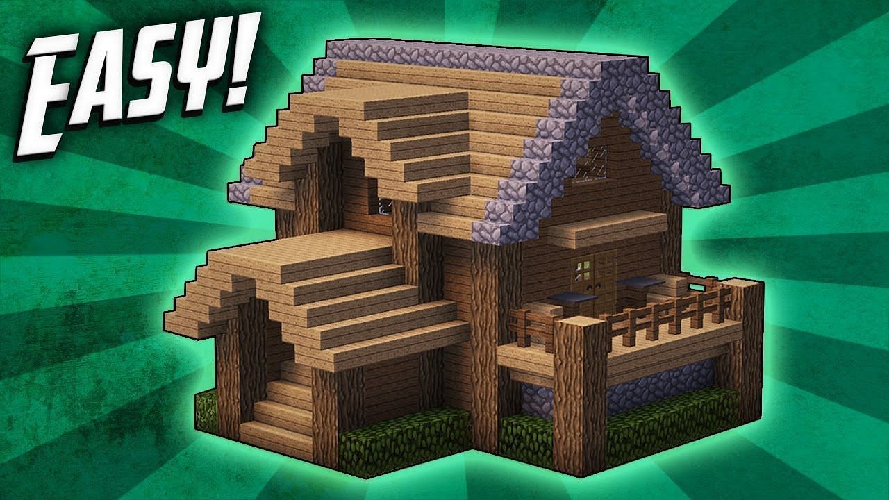 Beginner friendly Minecraft houses don&#039;t have to be boring (Image via YouTube, Rizzial)