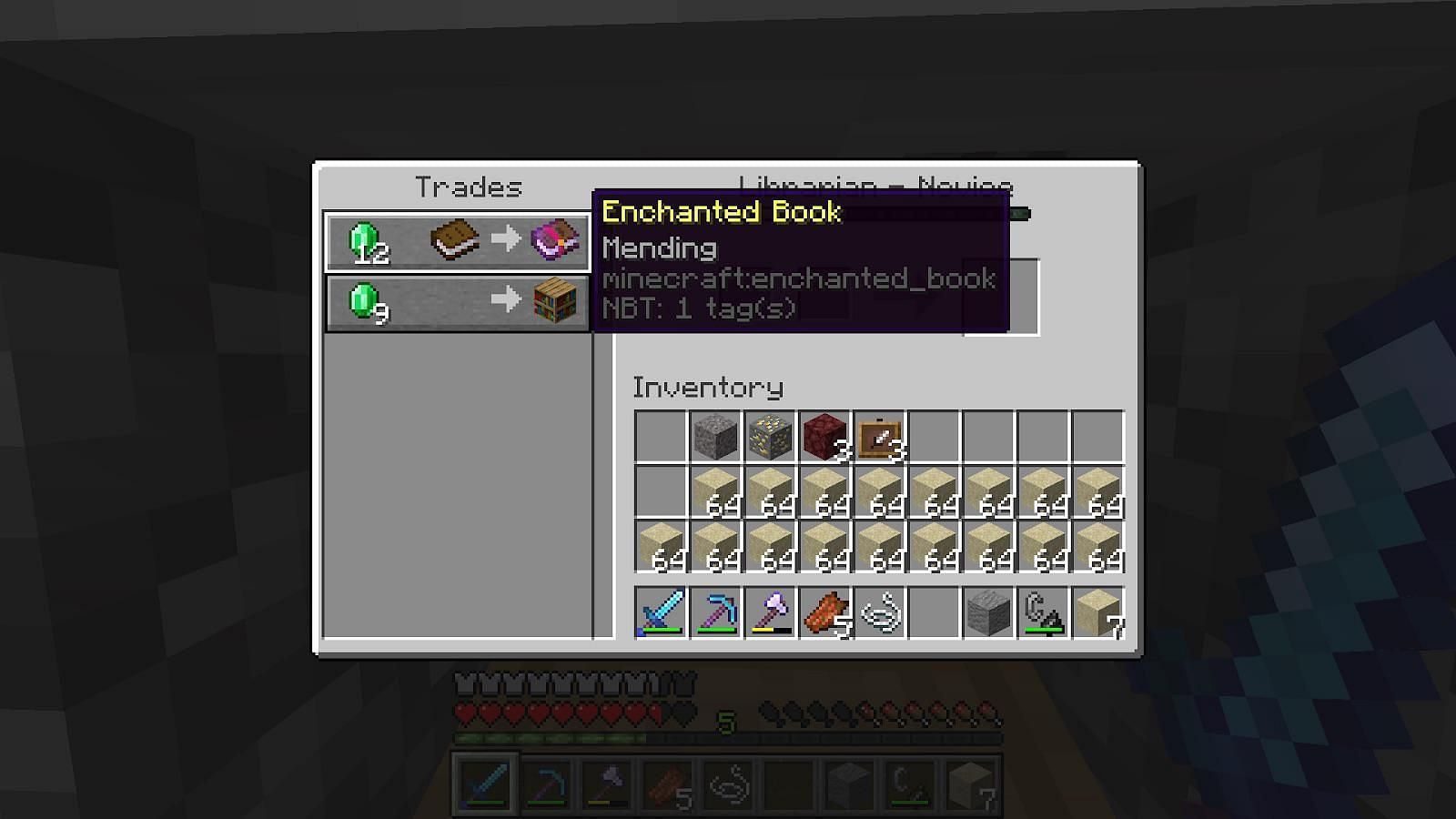 Mending enchanted book trade (Image via Reddit u/epicdonkey616)