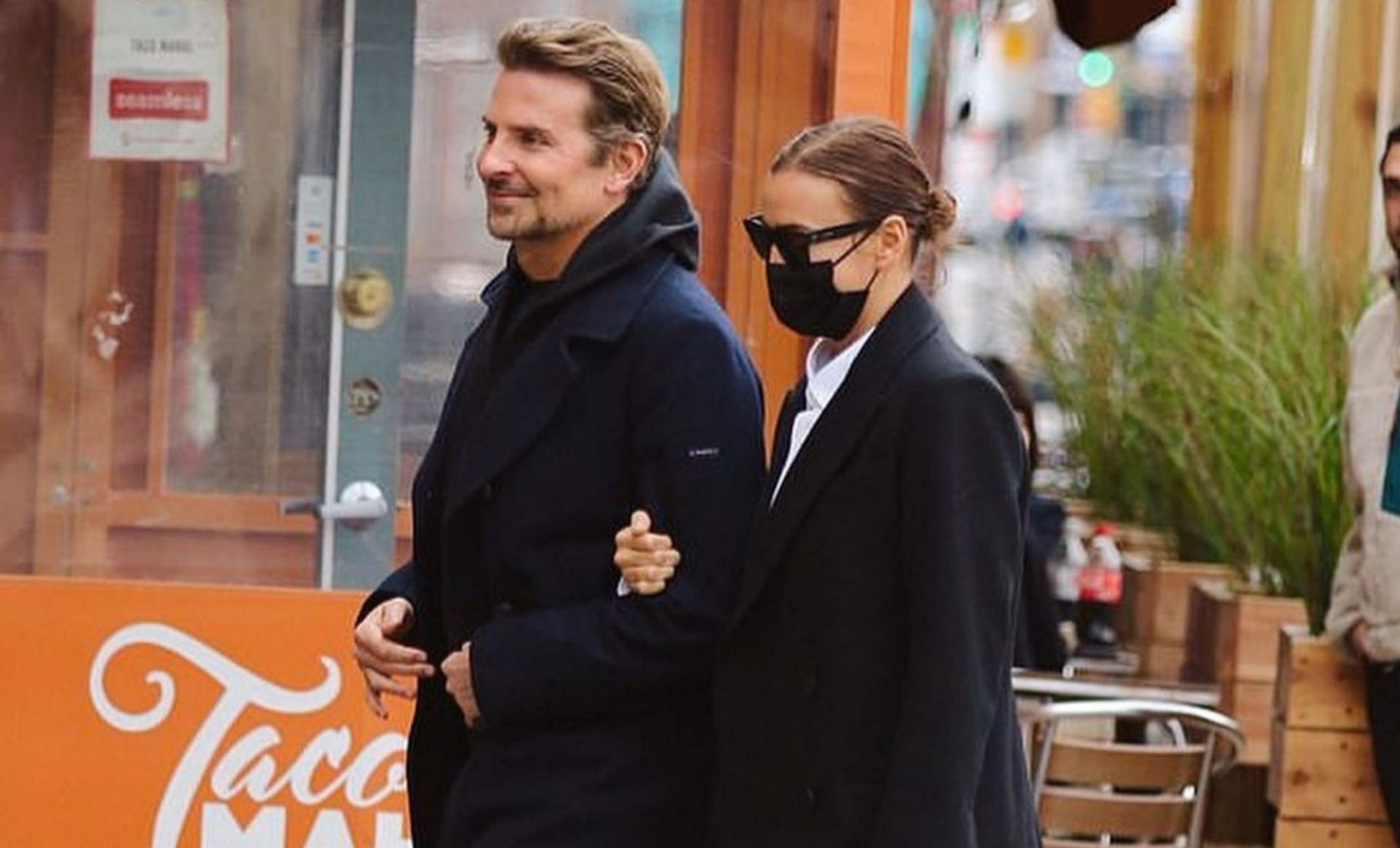 Bradley Cooper and Irina Shayk on the streets of Manhattan West Village(image via itseeas/Instagram)