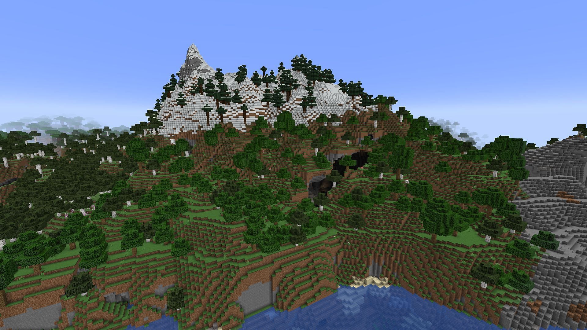 New mountain biomes will be added with update 1.18 (Image via Minecraft)