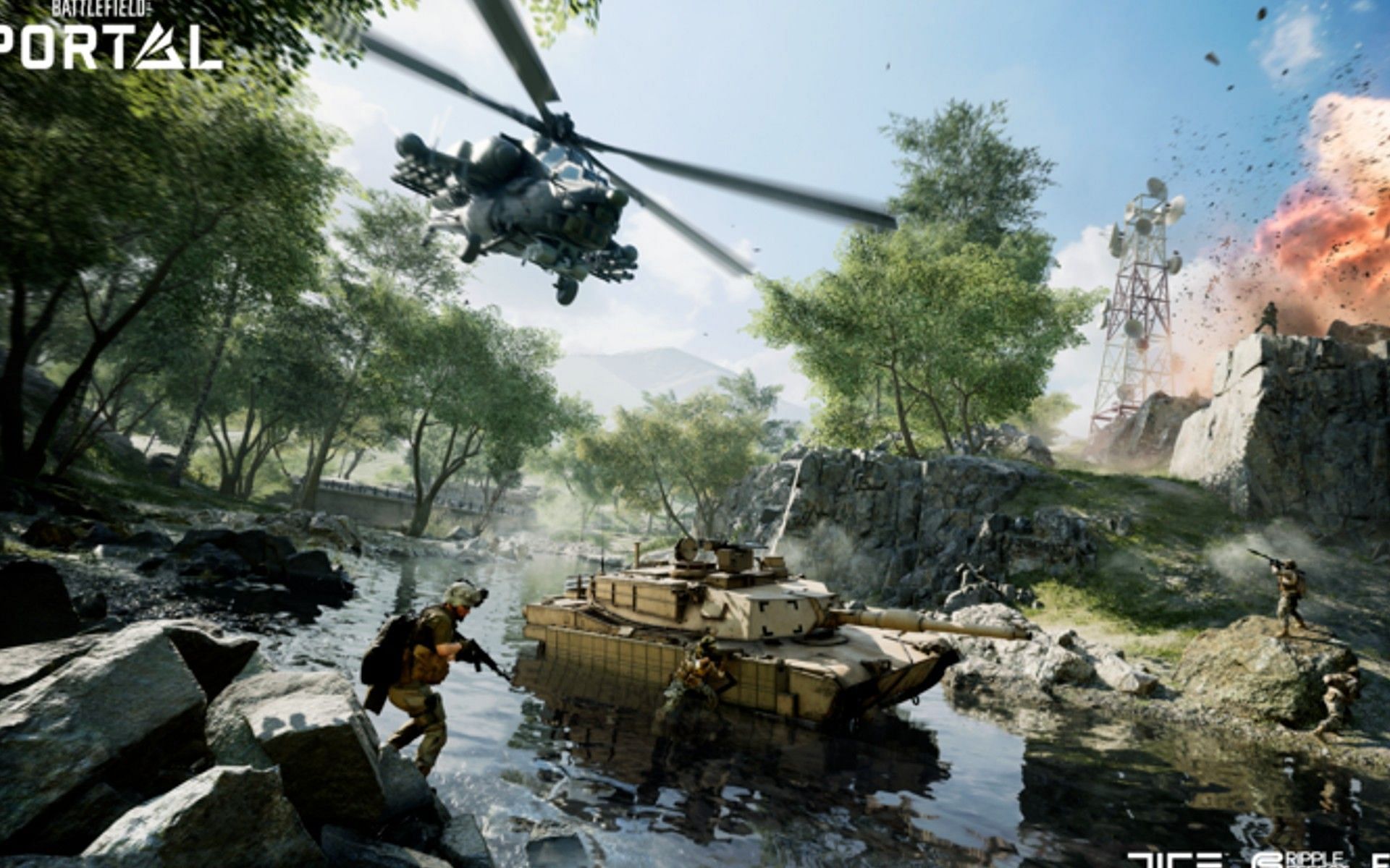 Battlefield 2042 will have a total of 13 maps, including base and classic versions. (Image via Electronic Arts)