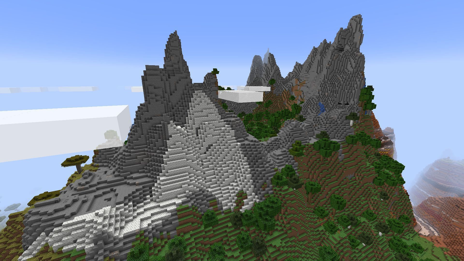 Stony peaks in Minecraft (Image via Minecraft Wiki)