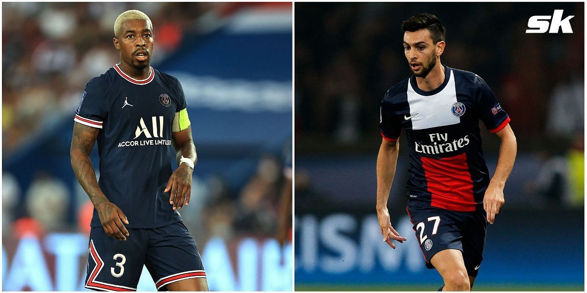 Kimpembe (left) and Pastore (right) in action for PSG