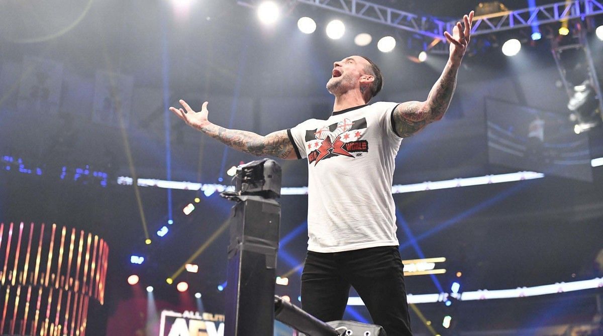 CM Punk during his AEW Rampage debut