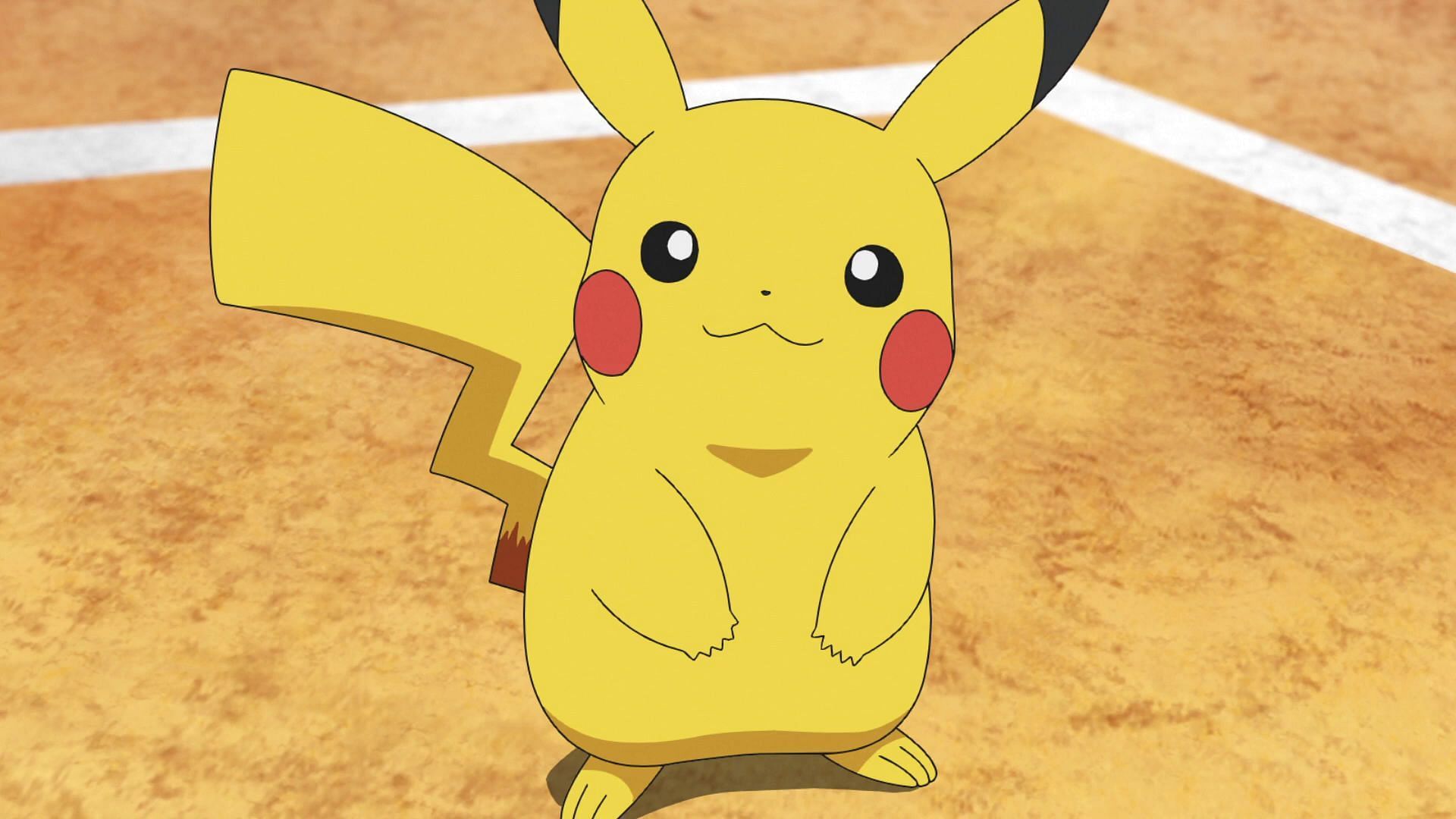 Ash&#039;s Pikachu in the anime. (Image via The Pokemon Company)