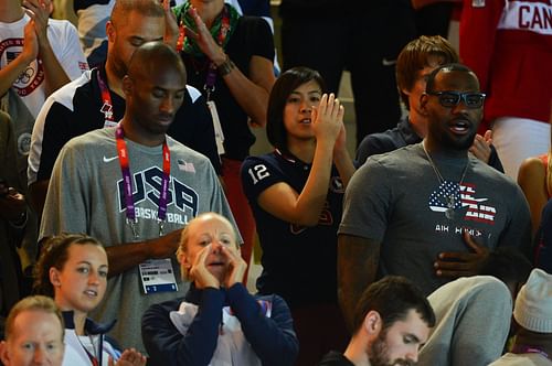 Kobe Bryant and LeBron James during their Team USA stint