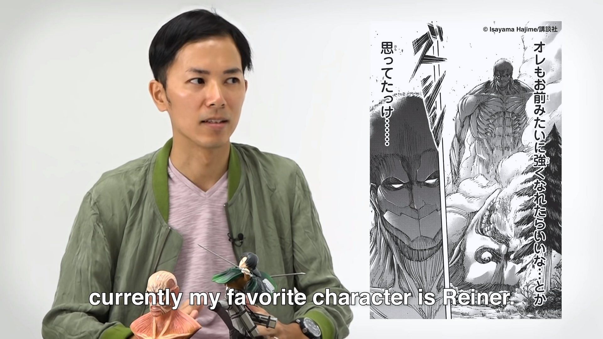 Isayama in an interview (credit : Funimation)