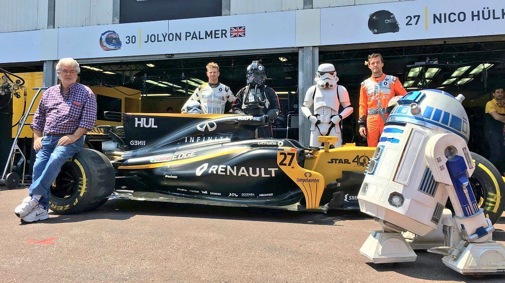 George Lucas with Renault F1 at the 2017 Monaco Grand Prix