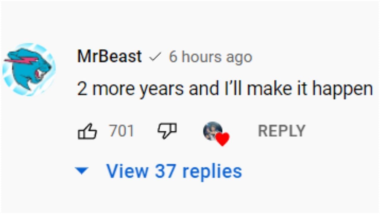 Mr. Beast comments regarding a potential League of Legends team on Doublelift&#039;s YouTube channel (Image via Doublelift/Youtube)