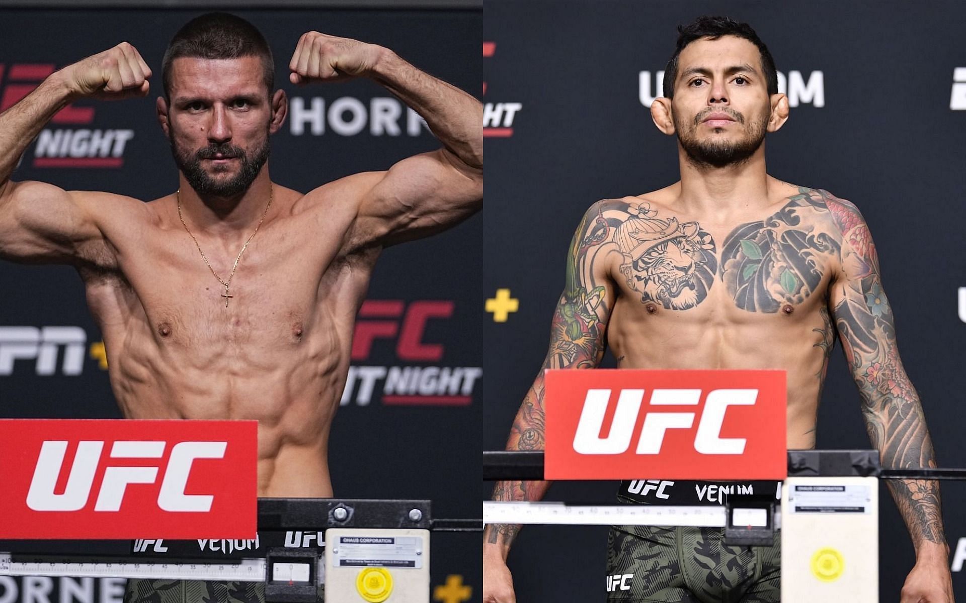 Mateusz Gamrot (left), Diego Ferreira (right) [Images via Getty: UFC Fight Night: Makhachev v Moises Weigh-in &amp; UFC Fight Night: Rodriguez v Waterson Weigh-in]